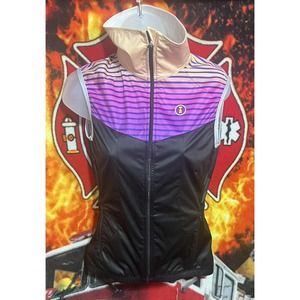 Women's Yellow Purple Full Zip Bike Bicycle Cycling Jersey‎ Top Size XS